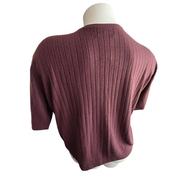 Sag Harbor Woman 3X Acrylic Cable Knit Sweater In Jarwine Color NWT JJ4034 - Picture 7 of 7